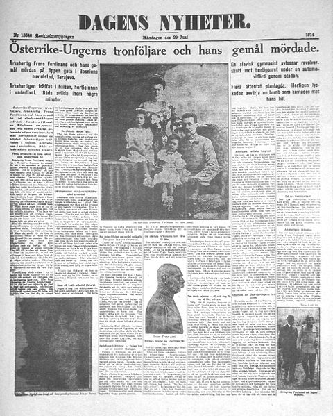 Dagens Nyheter 29 juni 1914